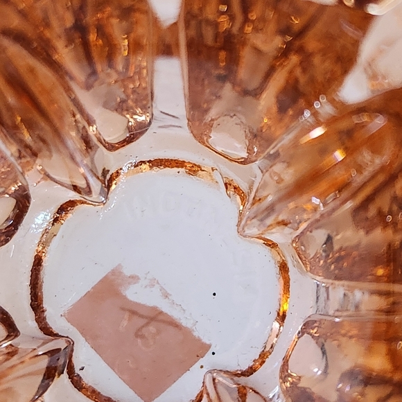 Vintage Rose Pink Glass Round Candle Holder Eclectic Boho Bohemian - Picture 5 of 7